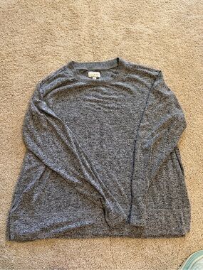 Lucky Brand Men's Heather Gray Crewneck Long-Sleeve Shirt